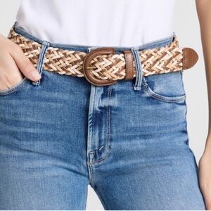 Madewell Woven Leather Belt summer neutral beach style XXS/S